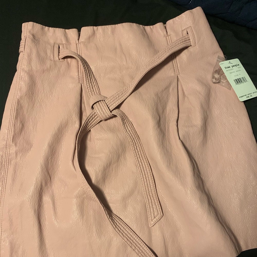 NWT Free People Mauve Payton Paperbag Mini Skirt - Picture 3 of 7